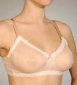 Sheer Pocket Jiggle Bra- Nude