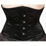 Extra Strong Double Boned Black Satin Cincher