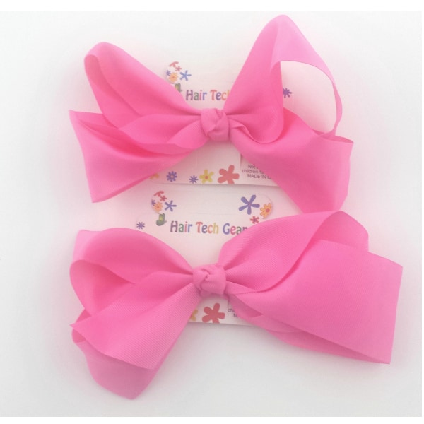 Large Pink Ribbon Hair Bow