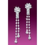 Rhinestone Dangle Clip-on Earrings