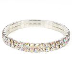 Rhinestones 2 Line Stretch Bracelet