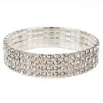 Rhinestones 4 Line Stretch Bracelet