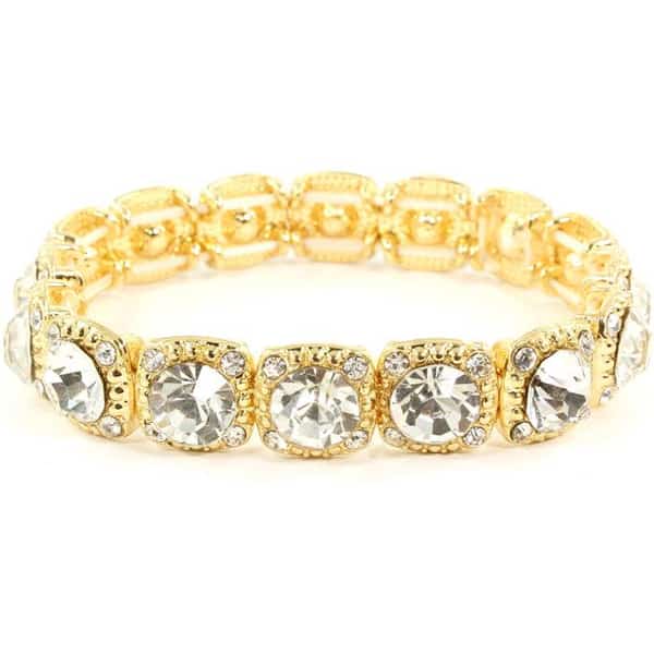 Clear Rhinestone Stretch Bracelet Glamour Boutique