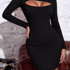 Black Cutout Bodycon Dress