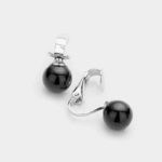 Black Imitation Pearl Earrings