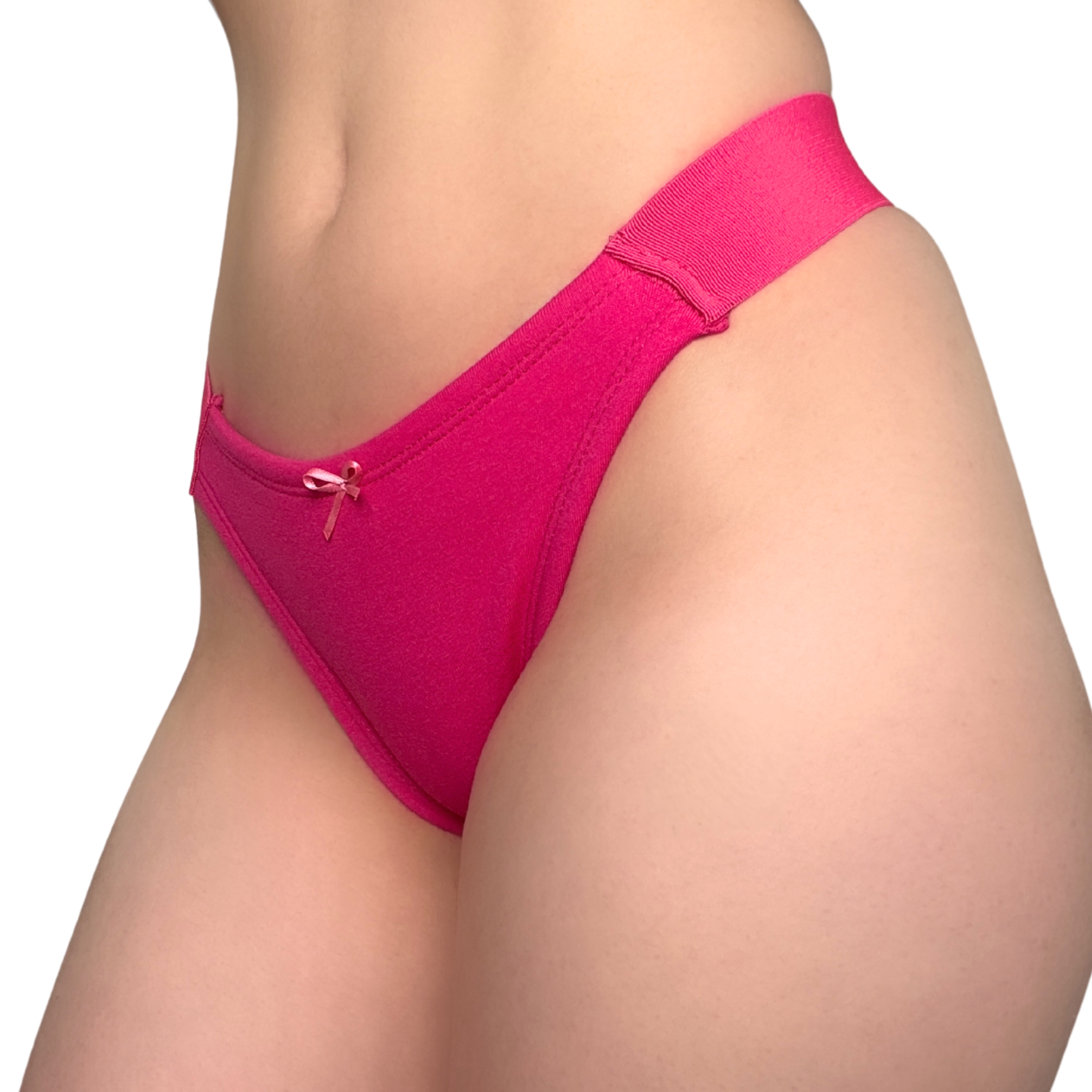 Fuchsia Firm Tuck Cotton Thong Gaff - Image 2