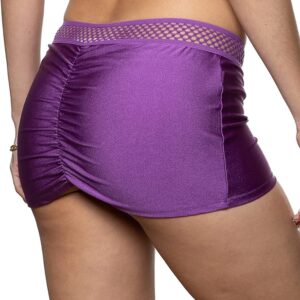 Purple Scrunch Back Micro Skirt