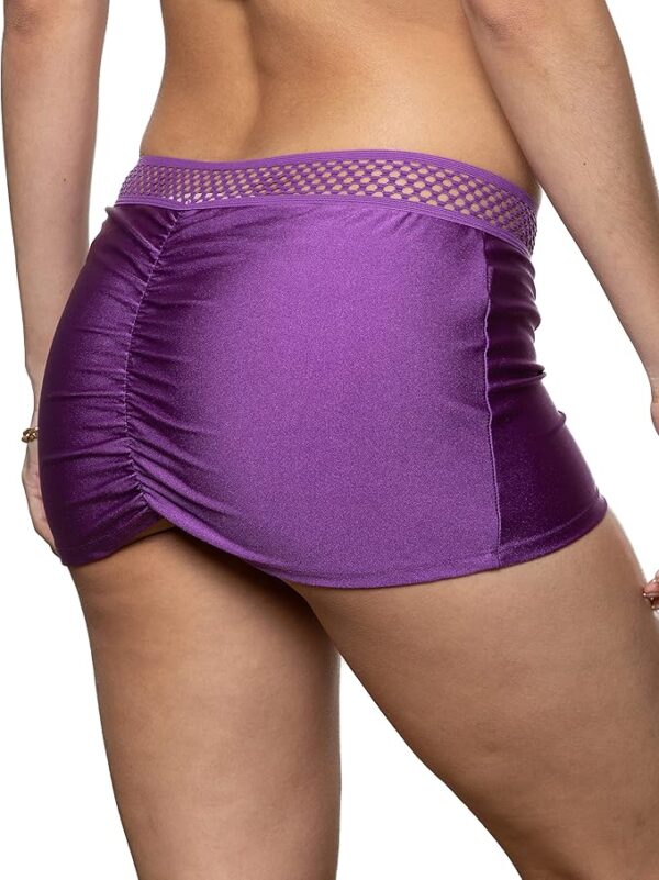 Purple Scrunch Back Micro Skirt