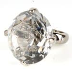 Clear Oversize Crystal Fashion Ring