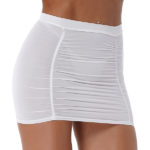 'Barely Legal' Shirred Stretch Micro-Skirt