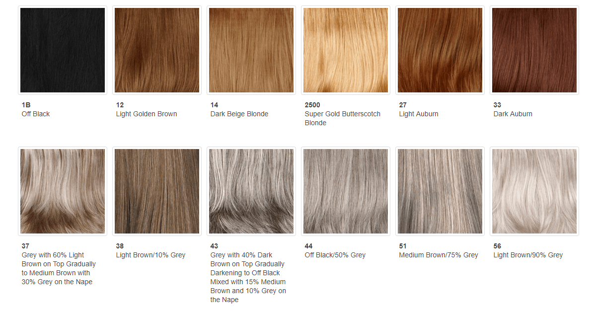 Henry Margu Wigs Color Chart