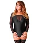 Black Mesh Insert Teddy