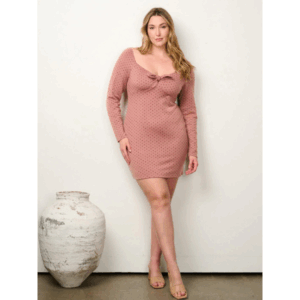 Polka Dot Bodycon Mini-Dress