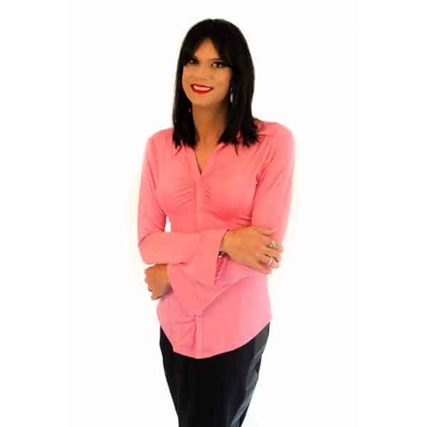 Bell Sleeve Pink Shirt