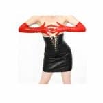 PVC Black Corset Skirt