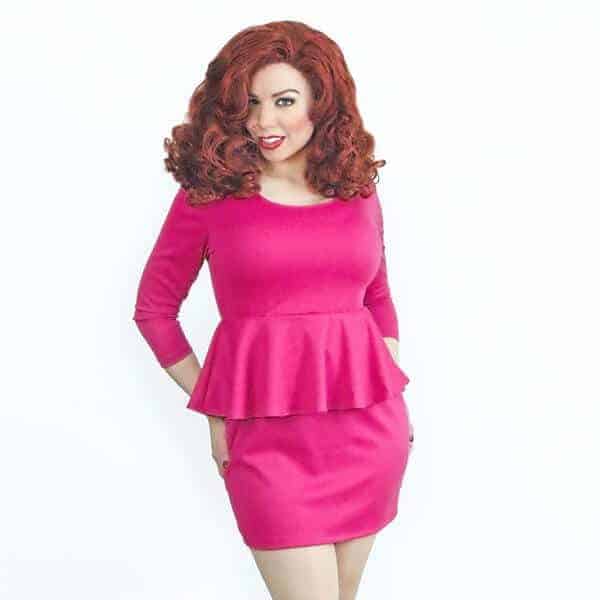 Fuchsia Crossdresser Peplum Dress