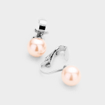 Pink Imitation Pearl Earrings