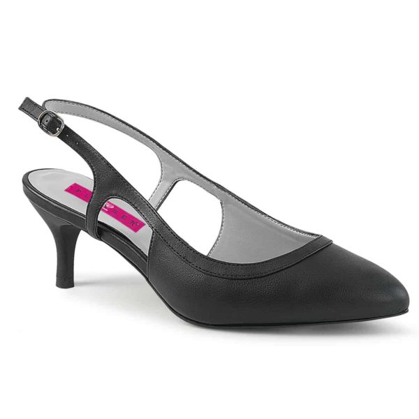 Kitten 02 Black PU Slingback