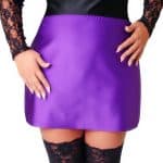 Purple Satin Mini-Skirt