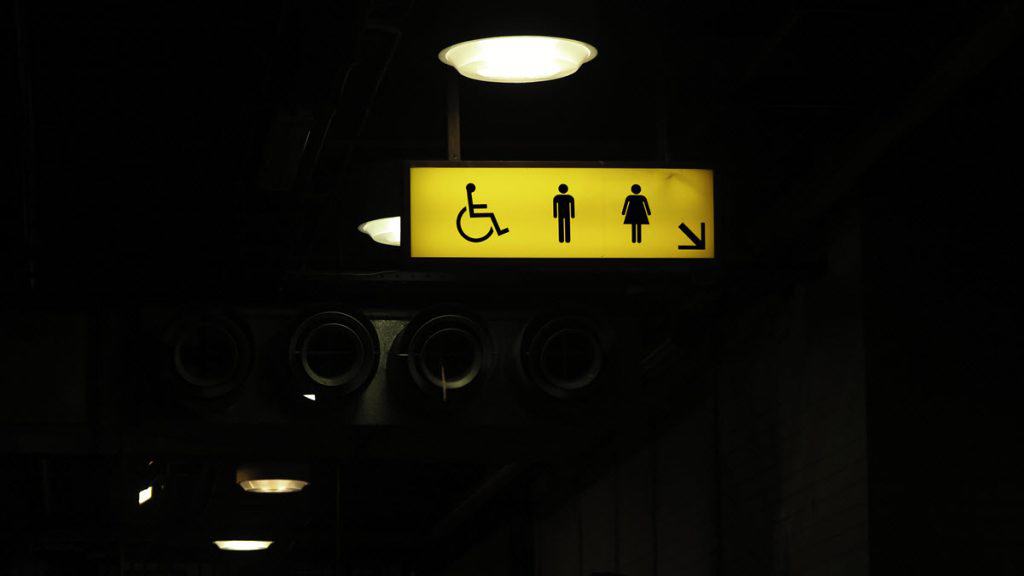 Restrooms Sign