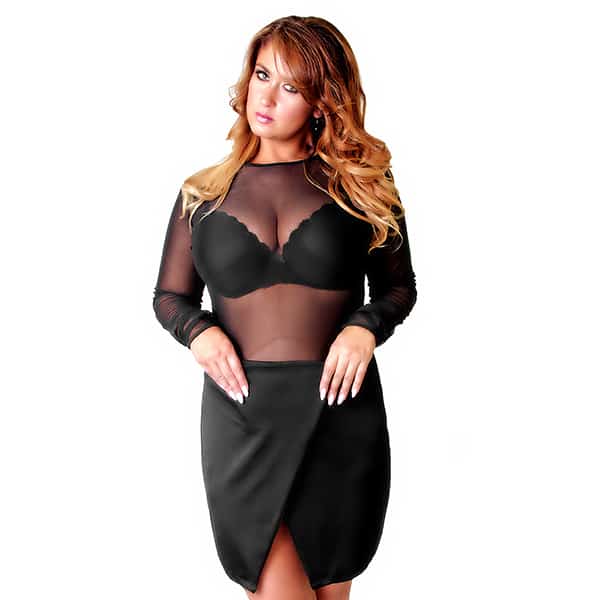 Mens Transparent Mesh Shirt, Club Dress Plus Size