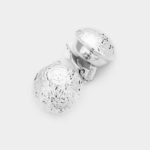 Silver Embossed Clip-on Earrings