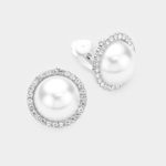 White Imitation Pearl Earrings